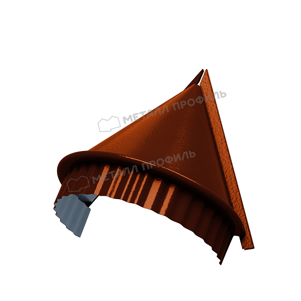 Заглушка конька круглого конусная (AGNETA-20-Copper\Copper-0.5), заказать эту продукцию по стоимости 777 ₽.